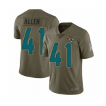 Jacksonville Jaguars #41 Josh Allen Limited Olive 2017 Salute to Service Football Jersey