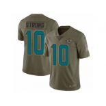 Men Nike Jacksonville Jaguars #10 Jaelen Strong Limited Olive 2017 Salute to Service NFL Jersey