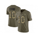 Men Nike Jacksonville Jaguars #10 Jaelen Strong Limited Olive Camo 2017 Salute to Service NFL Jersey