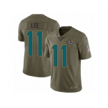 Men Nike Jacksonville Jaguars #11 Marqise Lee Limited Olive 2017 Salute to Service NFL Jersey