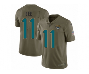 Men Nike Jacksonville Jaguars #11 Marqise Lee Limited Olive 2017 Salute to Service NFL Jersey