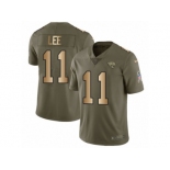 Men Nike Jacksonville Jaguars #11 Marqise Lee Limited Olive Gold 2017 Salute to Service NFL Jersey