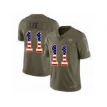 Men Nike Jacksonville Jaguars #11 Marqise Lee Limited Olive USA Flag 2017 Salute to Service NFL Jersey