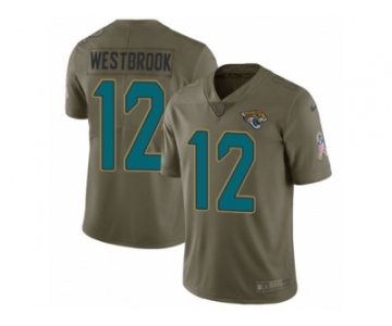 Men Nike Jacksonville Jaguars #12 Dede Westbrook Limited Olive 2017 Salute to Service NFL Jersey