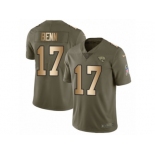 Men Nike Jacksonville Jaguars #17 Arrelious Benn Limited Olive Gold 2017 Salute to Service NFL Jersey