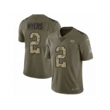 Men Nike Jacksonville Jaguars #2 Jason Myers Limited Olive Camo 2017 Salute to Service NFL Jersey