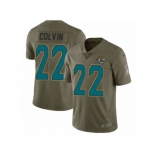 Men Nike Jacksonville Jaguars #22 Aaron Colvin Limited Olive 2017 Salute to Service NFL Jersey