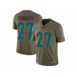 Men Nike Jacksonville Jaguars #27 Leonard Fournette Limited Olive 2017 Salute to Service NFL Jersey