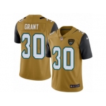 Men Nike Jacksonville Jaguars #30 Corey Grant Limited Gold Rush Vapor Untouchable NFL Jersey