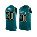 Men Nike Jacksonville Jaguars #30 Corey Grant Limited Teal Green Player Name & Number Tank Top NFL Jersey