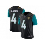 Men Nike Jacksonville Jaguars #4 Josh Lambo Black Alternate Vapor Untouchable Limited Player NFL Jersey