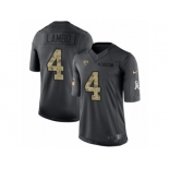 Men Nike Jacksonville Jaguars #4 Josh Lambo Limited Black 2016 Salute to Service NFL Jersey