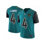 Men Nike Jacksonville Jaguars #4 Josh Lambo Teal Green Team Color Vapor Untouchable Limited Player NFL Jersey