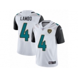 Men Nike Jacksonville Jaguars #4 Josh Lambo White Vapor Untouchable Limited Player NFL Jersey