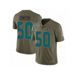 Men Nike Jacksonville Jaguars #50 Telvin Smith Limited Olive 2017 Salute to Service NFL Jersey