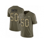 Men Nike Jacksonville Jaguars #50 Telvin Smith Limited Olive Camo 2017 Salute to Service NFL Jersey