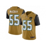 Men Nike Jacksonville Jaguars #55 Lerentee McCray Limited Gold Rush Vapor Untouchable NFL Jersey