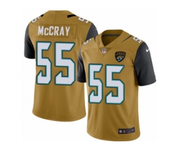 Men Nike Jacksonville Jaguars #55 Lerentee McCray Limited Gold Rush Vapor Untouchable NFL Jersey