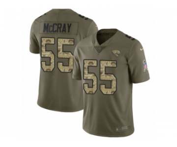 Men Nike Jacksonville Jaguars #55 Lerentee McCray Limited Olive Camo 2017 Salute to Service NFL Jersey