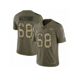 Men Nike Jacksonville Jaguars #68 Earl Watford Limited Olive Camo 2017 Salute to Service NFL Jersey