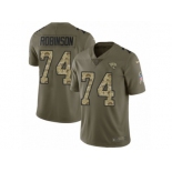 Men Nike Jacksonville Jaguars #74 Cam Robinson Limited Olive Camo 2017 Salute to Service NFL Jersey