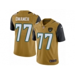 Men Nike Jacksonville Jaguars #77 Patrick Omameh Limited Gold Rush Vapor Untouchable NFL Jersey