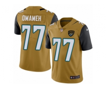 Men Nike Jacksonville Jaguars #77 Patrick Omameh Limited Gold Rush Vapor Untouchable NFL Jersey