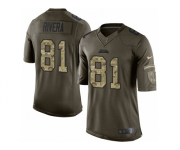 Men Nike Jacksonville Jaguars #81 Mychal Rivera Limited Green Salute to Service NFL Jersey