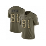 Men Nike Jacksonville Jaguars #81 Mychal Rivera Limited Olive Camo 2017 Salute to Service NFL Jersey