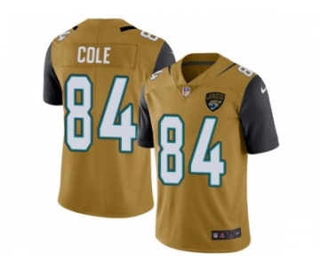 Men Nike Jacksonville Jaguars #84 Keelan Cole Limited Gold Rush Vapor Untouchable NFL Jersey