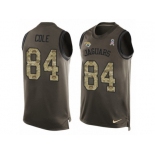 Men Nike Jacksonville Jaguars #84 Keelan Cole Limited Green Salute to Service Tank Top NFL Jersey