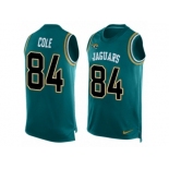 Men Nike Jacksonville Jaguars #84 Keelan Cole Limited Teal Green Player Name & Number Tank Top NFL Jersey