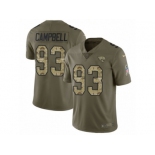 Men Nike Jacksonville Jaguars #93 Calais Campbell Limited Olive Camo 2017 Salute to Service NFL Jersey