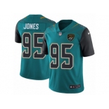 Men Nike Jacksonville Jaguars #95 Abry Jones Teal Green Team Color Vapor Untouchable Limited Player NFL Jersey