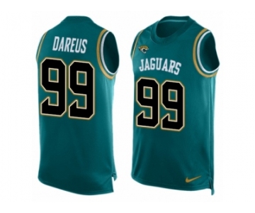 Men Nike Jacksonville Jaguars #99 Marcell Dareus Limited Teal Green Player Name & Number Tank Top NFL Jersey