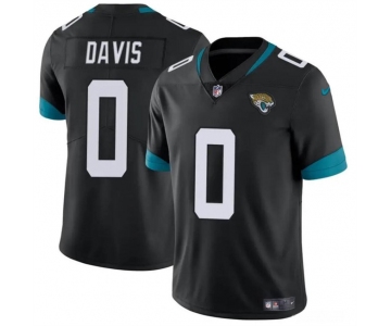 Men's Jacksonville Jaguars #0 Gabe Davis Black Vapor Untouchable Limited Football Stitched Jersey