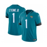 Men's Jacksonville Jaguars #1 Travis Etienne Jr. Teal Vapor Untouchable Limited Stitched Jersey