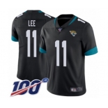 Men's Jacksonville Jaguars #11 Marqise Lee Black Team Color Vapor Untouchable Limited Player 100th Season Football Jersey