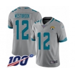 Men's Jacksonville Jaguars #12 Dede Westbrook Silver Inverted Legend Limited 100th Season Football Jersey