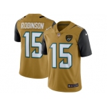 Men's Jacksonville Jaguars #15 Allen Robinson Nike Gold Color Rush Limited Jersey