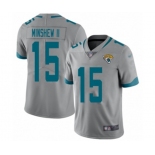 Men's Jacksonville Jaguars #15 Gardner Minshew II Silver Inverted Legend Limited Football Jersey