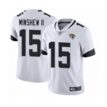 Men's Jacksonville Jaguars #15 Gardner Minshew II White Vapor Untouchable Limited Player Football Jersey