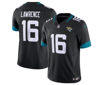 Men's Jacksonville Jaguars #16 Trevor Lawrence Black 2023 F.U.S.E Vapor Untouchable Limited Stitched Jersey