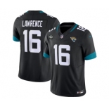 Men's Jacksonville Jaguars #16 Trevor Lawrence Black 2023 F.U.S.E With 3-Star C Patch Vapor Untouchable Limited Stitched Jersey