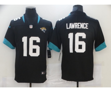 Men's Jacksonville Jaguars  #16 Trevor Lawrence Black Alternate Vapor Untouchable Limited Player Football Jersey