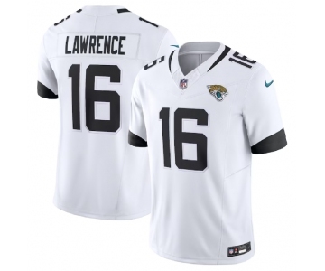 Men's Jacksonville Jaguars #16 Trevor Lawrence White 2023 F.U.S.E Vapor Untouchable Limited Football Stitched Jersey