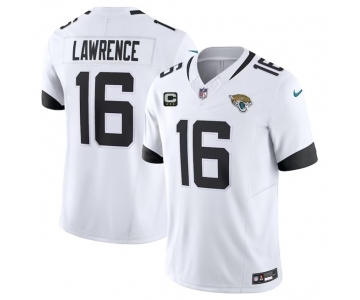 Men's Jacksonville Jaguars #16 Trevor Lawrence White 2023 F.U.S.E With 3- Star C Patch Vapor Untouchable Limited Football Stitched Jersey