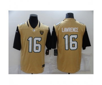 Men's Jacksonville Jaguars #16 Trevor Lawrence Yellow Draft First Round Pick Limited Jersey