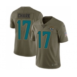 Men's Jacksonville Jaguars #17 DJ Chark Limited Olive 2017 Salute to Service Football Jersey