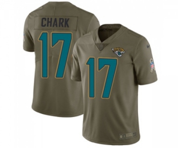 Men's Jacksonville Jaguars #17 DJ Chark Limited Olive 2017 Salute to Service Football Jersey